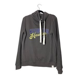 UW University of Washington Huskies Blue 84 Sweatshirt Cowl Neck Sz Medium Gray